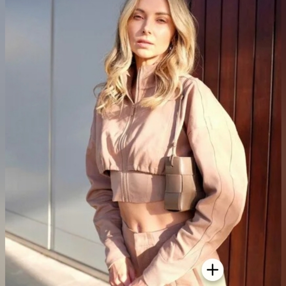 SOLD - Alo On Point Moto Jacket Toasted Almond Color XS